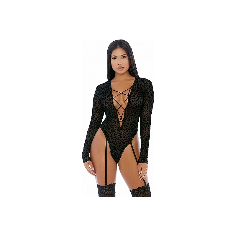 FELINE LUSTFUL LONG SLEEVE BODY NEGRO