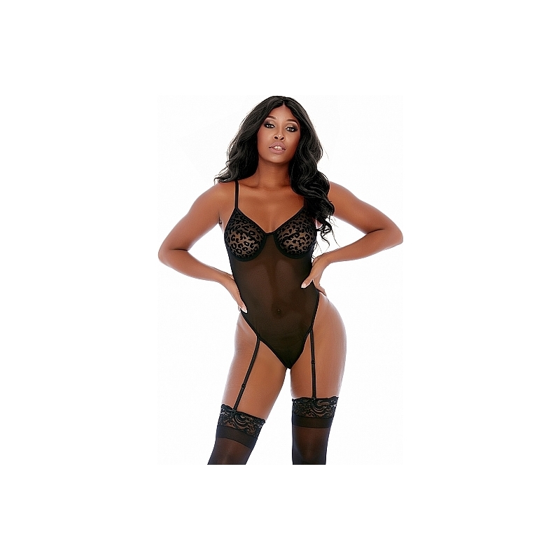 FELINE FEISTY CHEETAH CUP BODY NEGRO