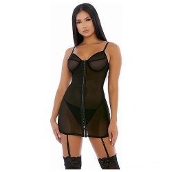 HOOK ME UP CHEMISE CONJUNTO NEGRO