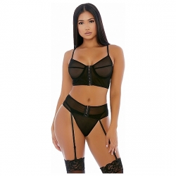 GET THE HOOK LINGERIE CONJUNTO NEGRO