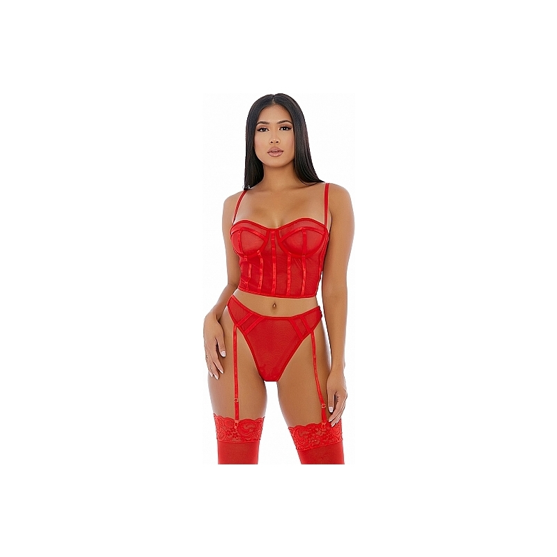 PUT O-RING ON IT LINGERIE SKIRT ROJO
