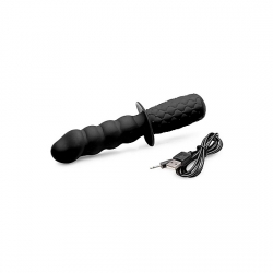 THE HANDLER 10X PLUG VIBRADOR DE SILICONA NEGRO