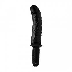 THE CURVED DICKTATOR 13 PLUG VIBRADOR DE SILICONA NEGRO