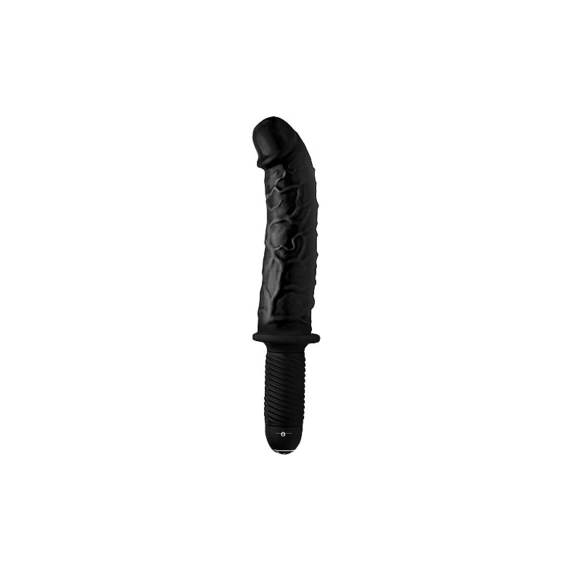 THE CURVED DICKTATOR 13 PLUG VIBRADOR DE SILICONA NEGRO