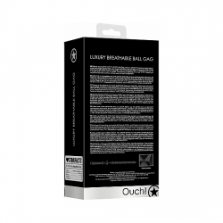 OUCH! SKULLS AND BONES MORDAZA CON BOLA DE SILICONA NEGRO