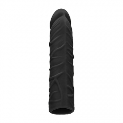 FUNDA PARA EL PENE CON ANILLO 17,5 CM NEGRO