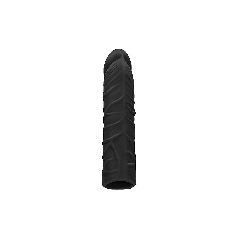 FUNDA PARA EL PENE CON ANILLO 17,5 CM NEGRO