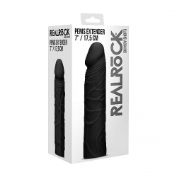 FUNDA PARA EL PENE CON ANILLO 17,5 CM NEGRO