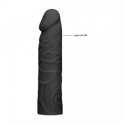 FUNDA PARA EL PENE CON ANILLO 17,5 CM NEGRO