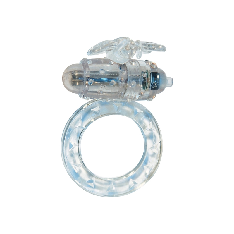 ANILLO PENE CON VIBRACION TRANSPARENTE