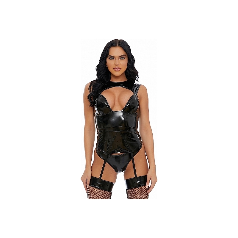 SLICKED UP VINYL CONJUNTO NEGRO