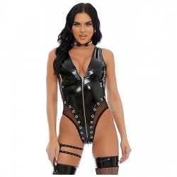 SLICK SEDUCTION PLUNGING VINYL BODY NEGRO