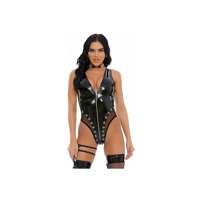 SLICK SEDUCTION PLUNGING VINYL BODY NEGRO