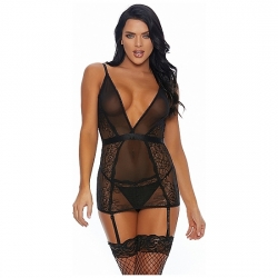 A SHEER THING CONJUNTO CON LIGUERO NEGRO
