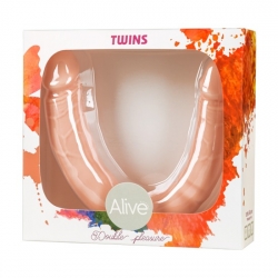 TWINS PENE REALÍSTICO DOBLE 30 CM