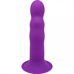 HITSENS 3 - DILDO SILICONA DOBLE DENSIDAD MORADO