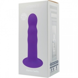 HITSENS 3 - DILDO SILICONA DOBLE DENSIDAD MORADO