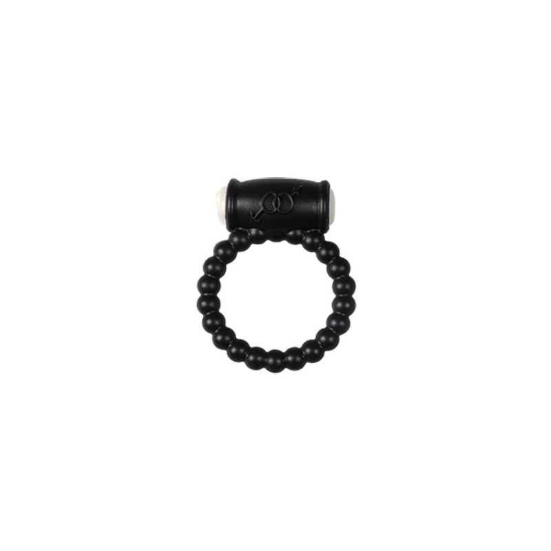 POWER RING BALLS - ANILLO VIBRADOR SILICONA NEGRO