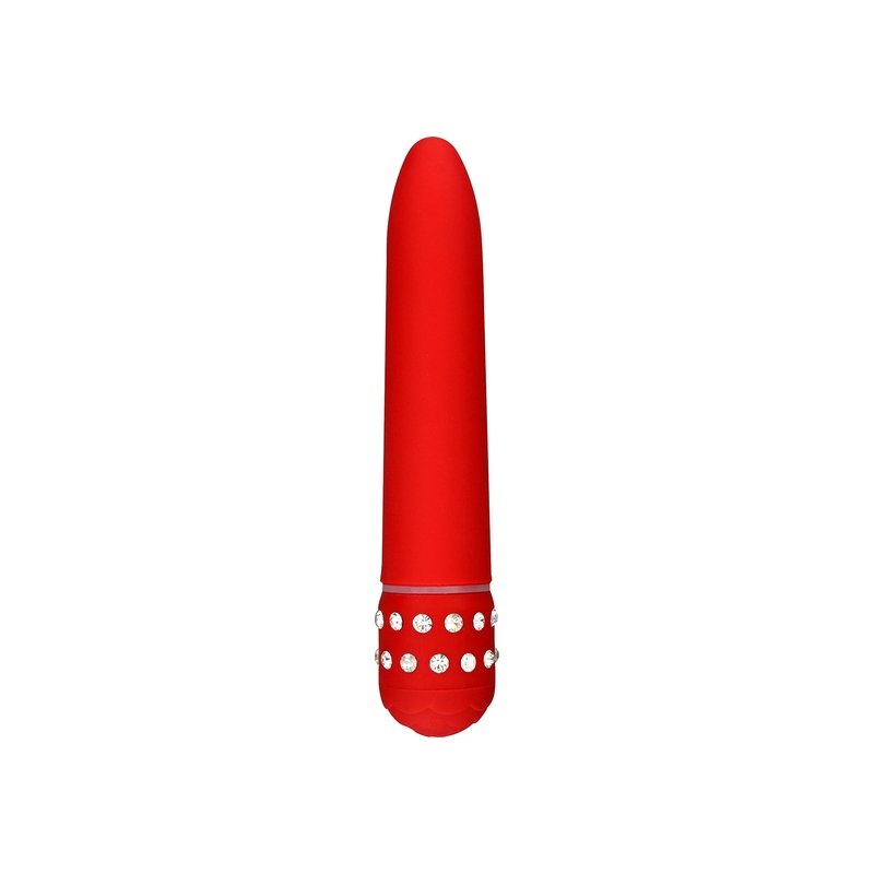 SUPERVE VIBRADOR ROJO CON DIAMANTES