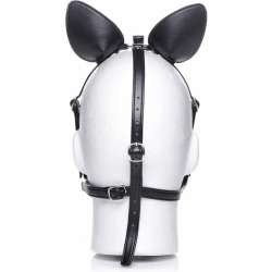 MASCARA CABALLO HARNESS WITH SILICONA - NEGRO