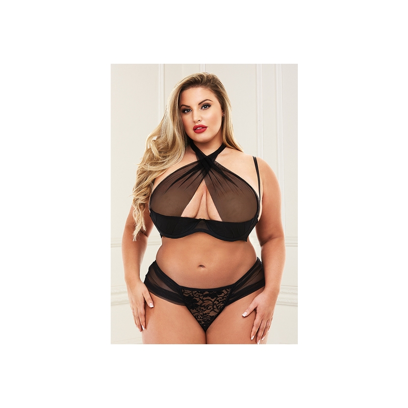 CRISS CROSS BIKINI SET BLACK - CONJUNTO