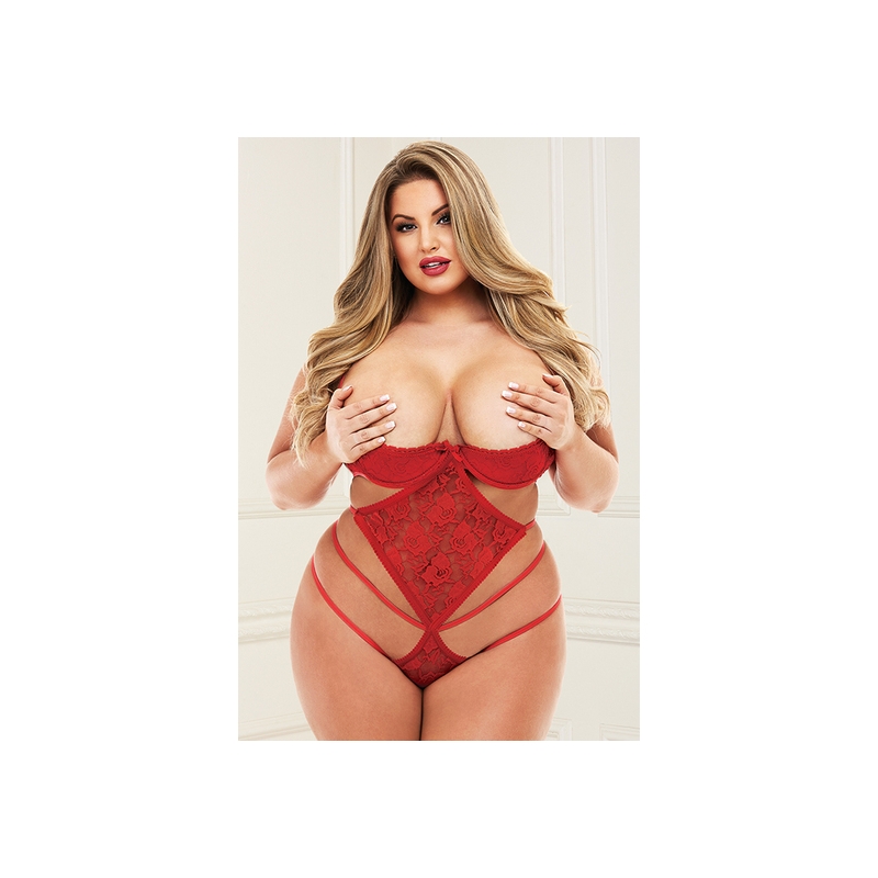 SHOW ME STRAPPY TEDDY RED