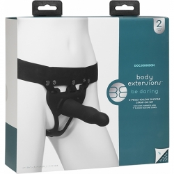 BODY EXTENSIONS BE DARING - JUEGO ARNÉS Y ACCESORIO, NEGRO