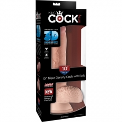 KING COCK - PENE REALÍSTICO CON TESTÍCULOS TRIPLE DENSIDAD 26X9CM