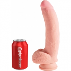 KING COCK - PENE REALÍSTICO CON TESTÍCULOS TRIPLE DENSIDAD 26X9CM