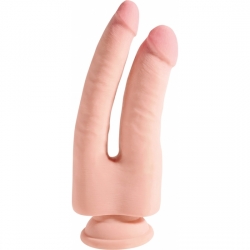 KING COCK - PENE REALÍSTICO DOBLE - TRIPLE DENSIDAD 24X8CM