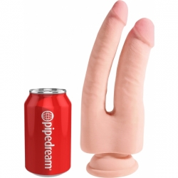 KING COCK - PENE REALÍSTICO DOBLE - TRIPLE DENSIDAD 24X8CM