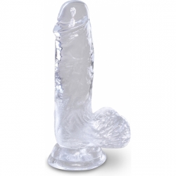 KING COCK - DILDO REALISTA, TRANSPARENTE -10,1 CM