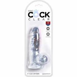 KING COCK - DILDO REALISTA, TRANSPARENTE -10,1 CM