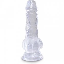 KING COCK - DILDO REALISTA, TRANSPARENTE -10,1 CM