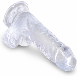 KING COCK - DILDO REALISTA, TRANSPARENTE -10,1 CM