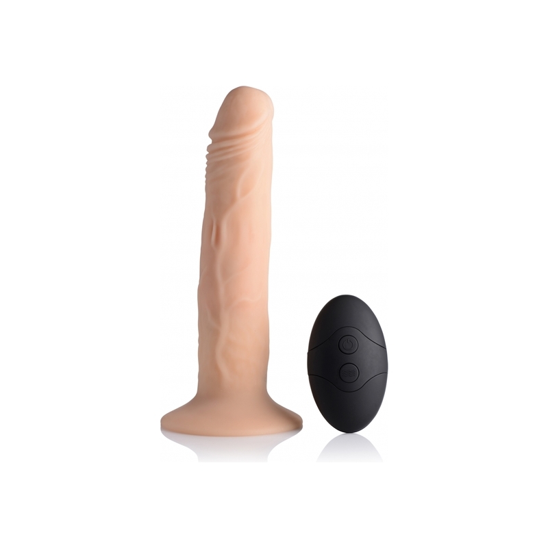 7X THUMPING 8 INCH DILDO - FLESH