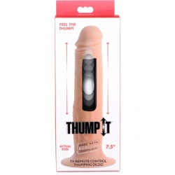 7X THUMPING 8 INCH DILDO - FLESH