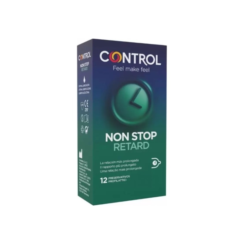 CONTROL PRESERVATIVOS NON STOP RETARD 12UDS