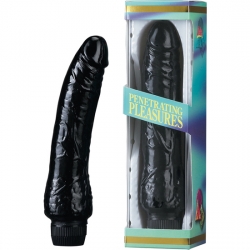 VIBRATOR DE GELATINA NEGRO 20 CM.