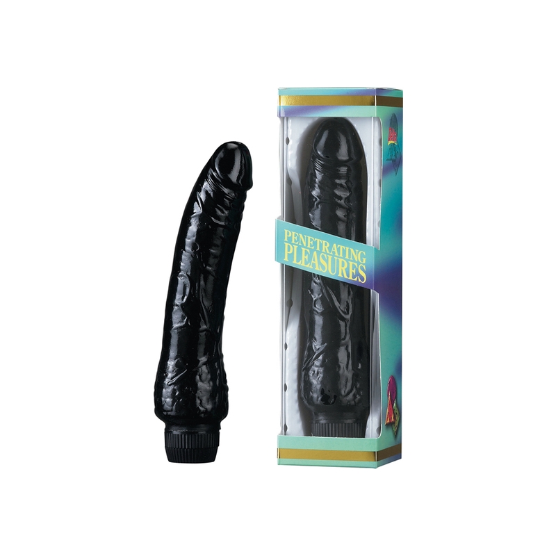 VIBRATOR DE GELATINA NEGRO 20 CM.