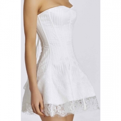 CORSET CON FALDA FLORAL BLANCO