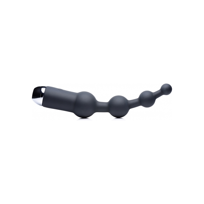 10X BOLAS ANALES SILICONA CON VIBRADOR - NEGRO