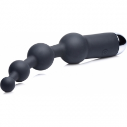 10X BOLAS ANALES SILICONA CON VIBRADOR - NEGRO