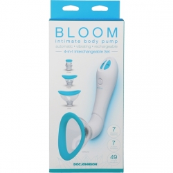 BLOOM -VENTOSA DE CLITORIS Y PEZONES /TURQUESA,BLANCO