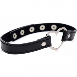 GARGANTILLA- DARK HEART CHROME - NEGRO