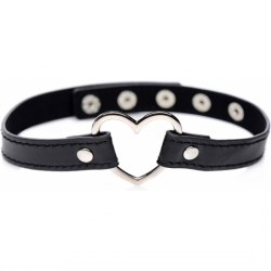 GARGANTILLA- DARK HEART CHROME - NEGRO