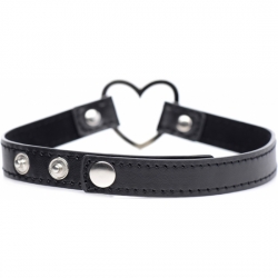 GARGANTILLA- DARK HEART CHROME - NEGRO