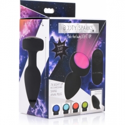 PLUG ANAL VIBRADOR DE SILICONA -LARGO -NEGRO