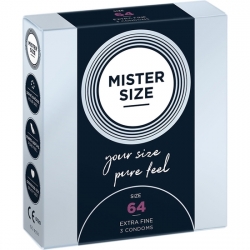 MISTER SIZE 64 (3 PACK) - PRESERVATIVOS NATURAL, LATEX