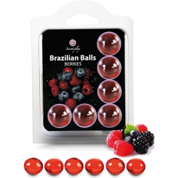 SET 6 BRAZILIAN BALLS FRUTAS DEL BOSQUE